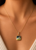 Breeze anti tarnished enamel pendant